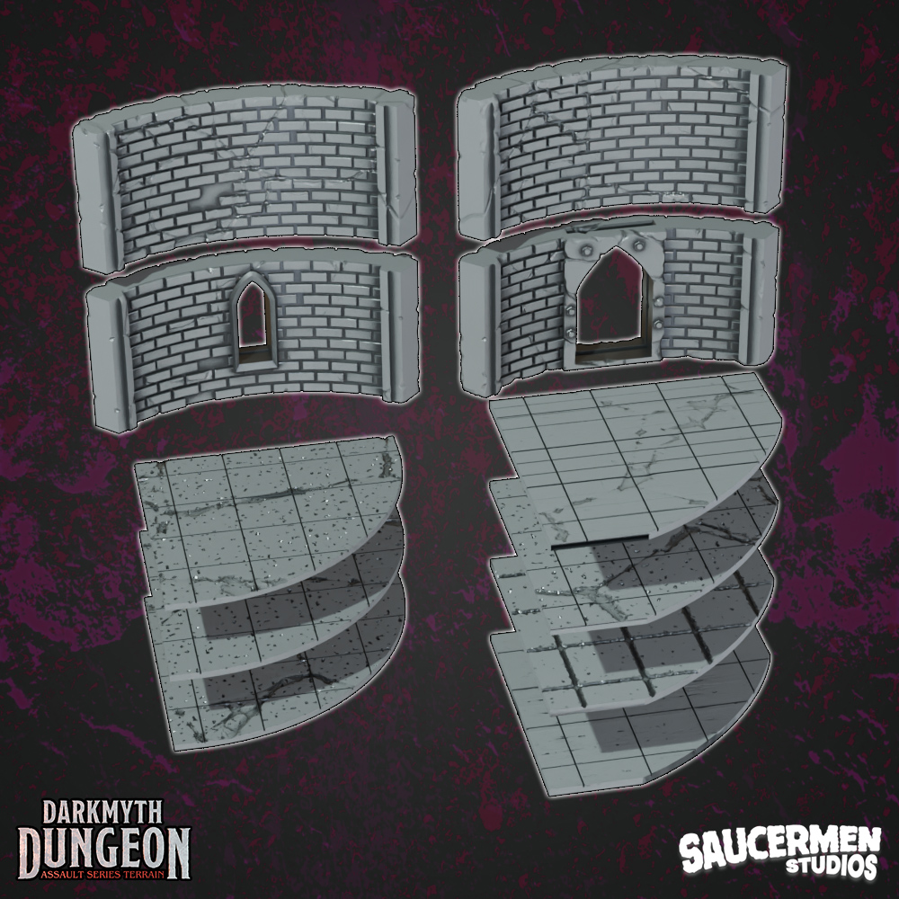 DarkMyth Dungeon - Curved Walls